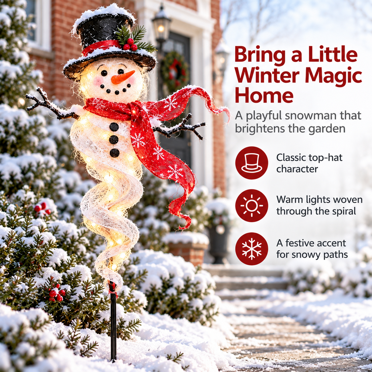 Twisted Christmas Lighted Yard Stakes
