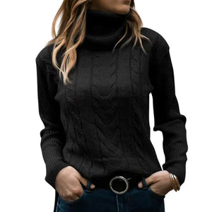 Women's Turtleneck Sweaters 2024 Fashion Long Sleeve Pullover