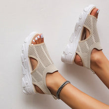 Load image into Gallery viewer, Women&#39;s Knitted Elastic Platform Casual Sandals
