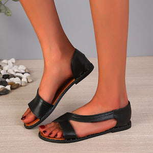 Ladies summer open toe flat sandals