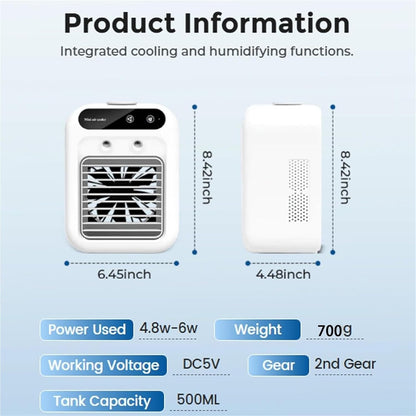 Portable AC with 2 Speeds & 2 Mist Modes