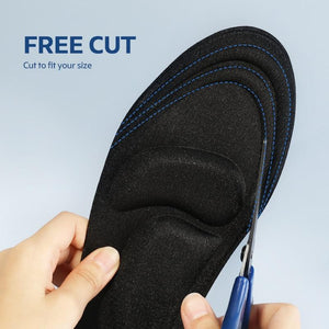 4d Memory Foam Orthopedic Insoles For Shoes Women Men Flat Feet Arch Support Massage Plantar Fasciitis Sports Pad