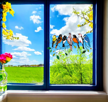 Load image into Gallery viewer, Birds Stained Glass Window Hangings
