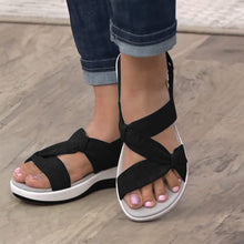 Load image into Gallery viewer, Women&#39;s Casual Simple Bow Wedge Sandals
