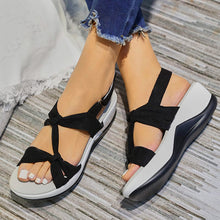 Load image into Gallery viewer, Women&#39;s Casual Simple Bow Wedge Sandals
