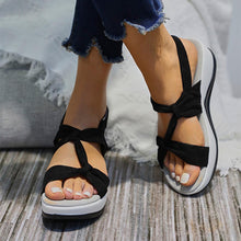 Load image into Gallery viewer, Women&#39;s Casual Simple Bow Wedge Sandals
