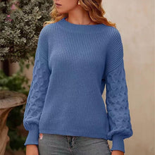 Load image into Gallery viewer, Women&#39;s Pullover Crew Neck Sweater Casual Long Sleeve Loose Chunky Knit Jumper Blouse Tops
