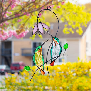 Hummingbird Stained Glass Window Hangings