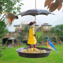 Load image into Gallery viewer, Hanging Umbrella Girl Bird Feeder Garden Decor
