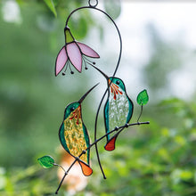 Load image into Gallery viewer, Hummingbird Stained Glass Window Hangings
