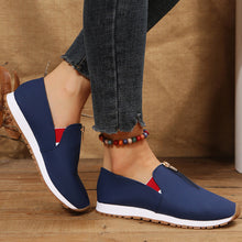 Load image into Gallery viewer, Ladies Front Zipper Pointed Toe Flat Elastic Shoes for Women
