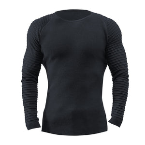 Men's Basic Knitted Crew Neck Long Sleeve Pullover