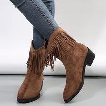 Load image into Gallery viewer, Winter Women&#39;s Tassels Arrival Retro Pointed Toe Boots
