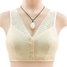 Load image into Gallery viewer, Ladies Soft Cotton Lace Front Button Bra
