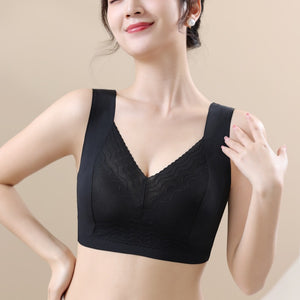 Women Solid Comfort Wireless Lace Bra