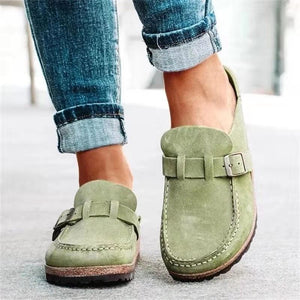 Women's Round Toe Low Heel Casual Shoes