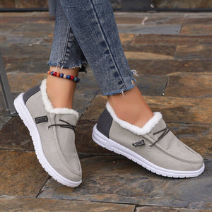 Women's winter thick-soled plus fleece cotton shoes