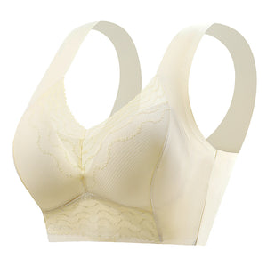 Women Solid Comfort Wireless Lace Bra