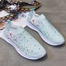 Load image into Gallery viewer, Women&#39;s Rhinestone Stretch Casual Breathable Sneakers
