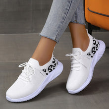 Load image into Gallery viewer, Ladies Round Toe Mesh Breathable Flat Sneakers
