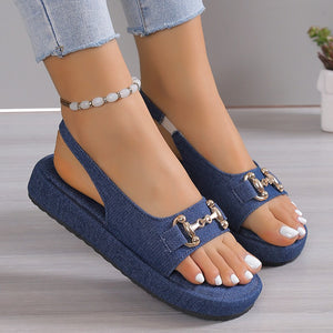 Women's Round Toe Open Toe Flat Sandals