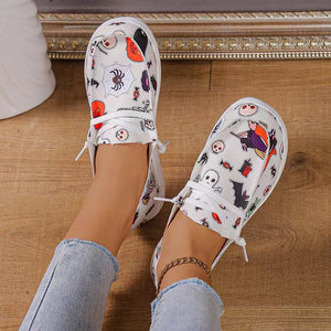 Halloween women's canvas casual shoes