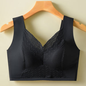 Women Solid Comfort Wireless Lace Bra