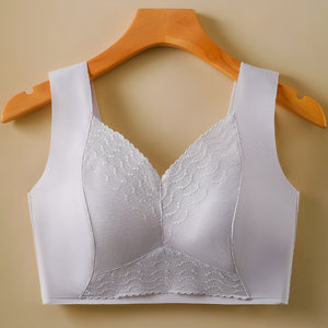 Women Solid Comfort Wireless Lace Bra