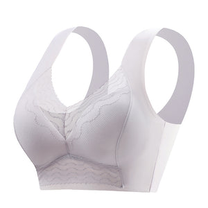 Women Solid Comfort Wireless Lace Bra