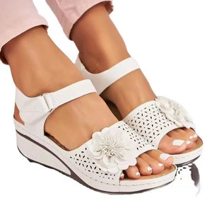 Women's Summer Hollow Flower Platform Sandals