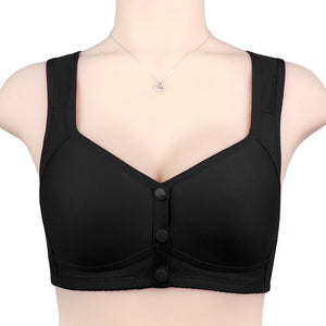 Ladies middle-aged and elderly shaped front button bra