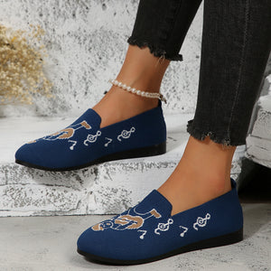 Flat low heel loafers