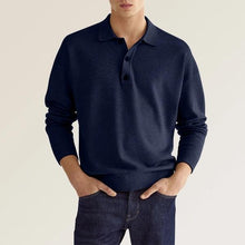 Load image into Gallery viewer, Men&#39;s Solid Color Long Sleeve Polo Shirt

