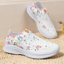 Load image into Gallery viewer, Women&#39;s Rhinestone Stretch Casual Breathable Sneakers
