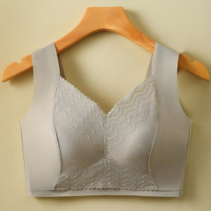 Women Solid Comfort Wireless Lace Bra