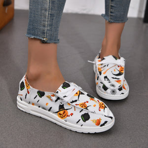 Halloween women's canvas casual shoes