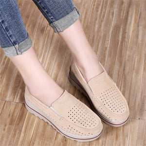 Autumn hollow anti-slip thick-soled shoes