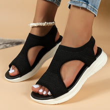 Load image into Gallery viewer, Women&#39;s Fish Mouth Knitted Wide Foot Sandals
