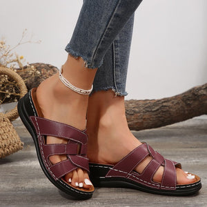 Women's Hollow Wedge Thick Sole Casual Sandals