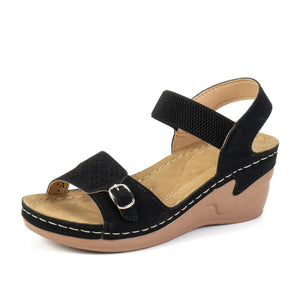 Women's square wedge comfortable sandals