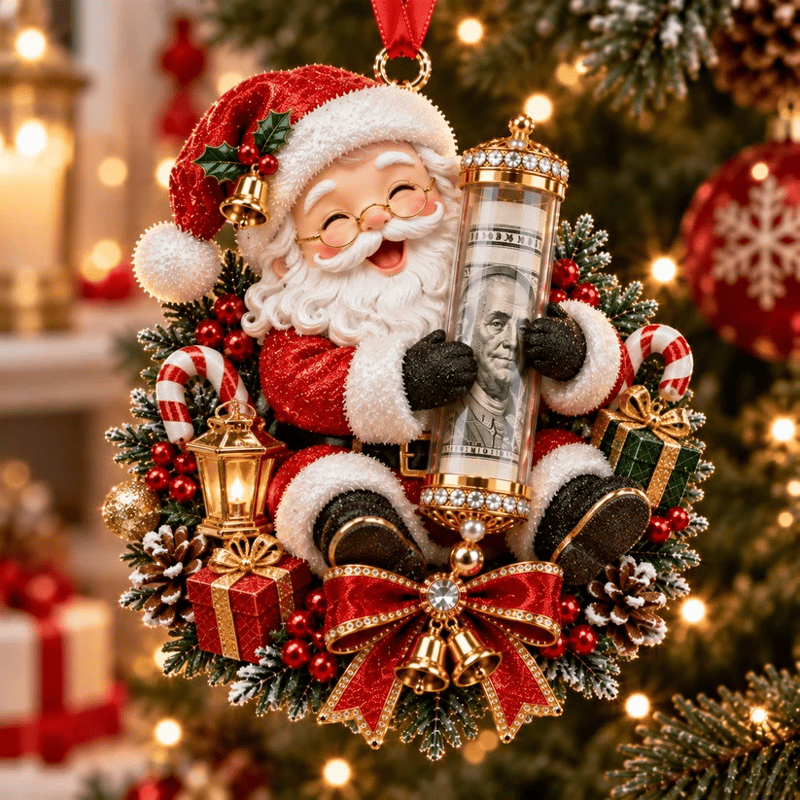 💵 Christmas Cash Gift Ornament - ✨A Fun Way to Give Money This Christmas
