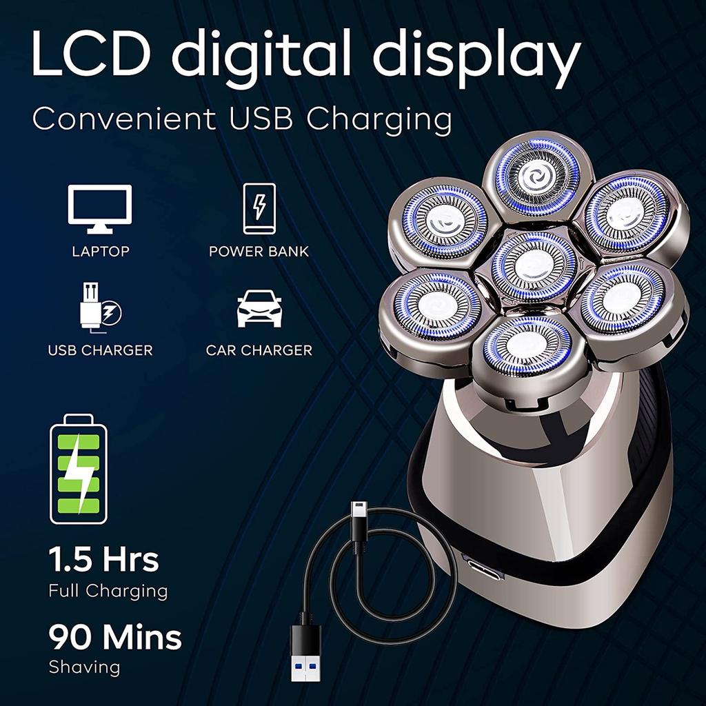 6-in-1 Electric Head Shaver