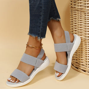 Ladies Fly Woven Flat Casual Sandals