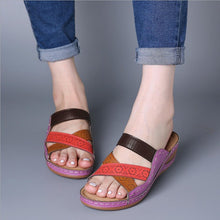 Load image into Gallery viewer, Ladies Summer Wedge Slippers
