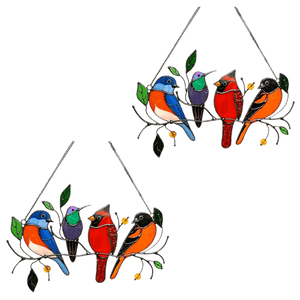 Birds Stained Glass Window Hangings