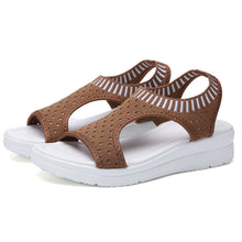 Load image into Gallery viewer, Women&#39;s Breathable Elastic Band Thick Sole Mesh Sports Sandals
