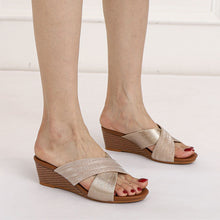 Load image into Gallery viewer, Ladies Open Toe Wedge Sandals
