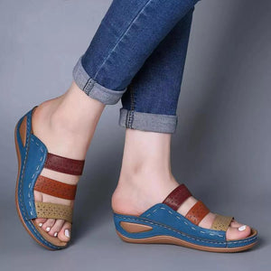 Ladies Summer Wedge Slippers