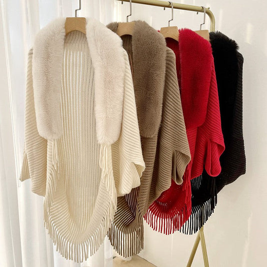 women's solid color long scarf autumn and winter warm thickened wool shawl