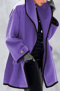 warm loose-fit tweed coat